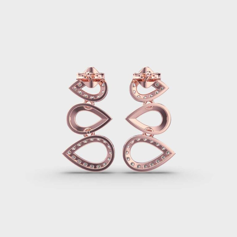 Stack of Drops Diamond Earrings