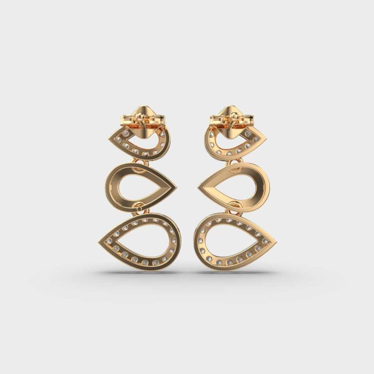 Stack of Drops Diamond Earrings