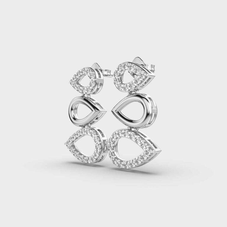 Stack of Drops Diamond Earrings