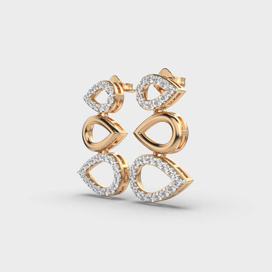 Stack of Drops Diamond Earrings