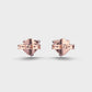 1 Carat Heart Solitaire Studs