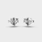 1 Carat Heart Solitaire Studs