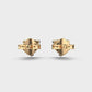 1 Carat Heart Solitaire Studs