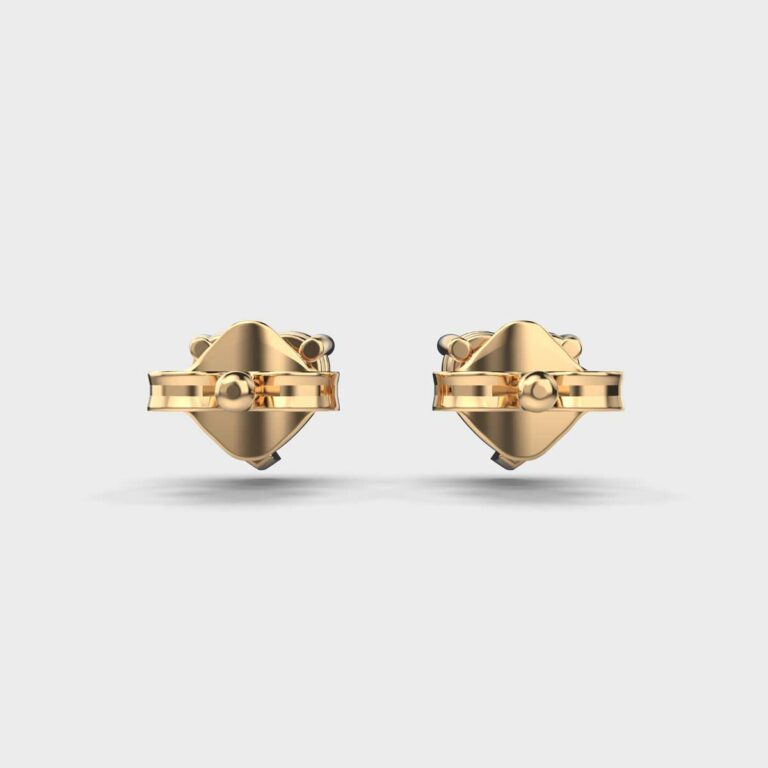 1 Carat Heart Solitaire Studs