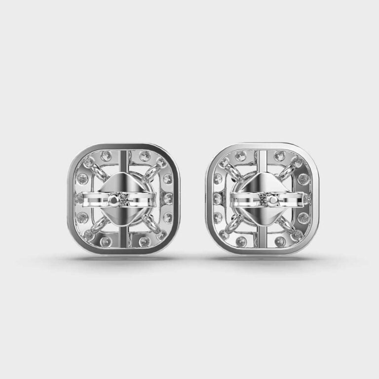 1.2 Carat Solitaire in Cushion Diamond Studs