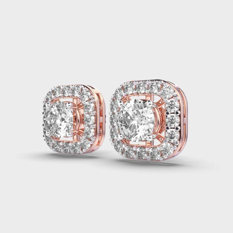 1.2 Carat Solitaire in Cushion Diamond Studs