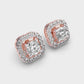 1.2 Carat Solitaire in Cushion Diamond Studs