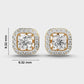 1.2 Carat Solitaire in Cushion Diamond Studs