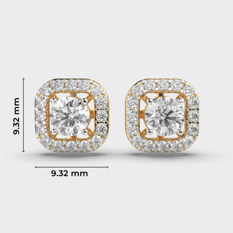 1.2 Carat Solitaire in Cushion Diamond Studs