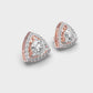1.2 Carat Solitaire with Prism Halo Studs