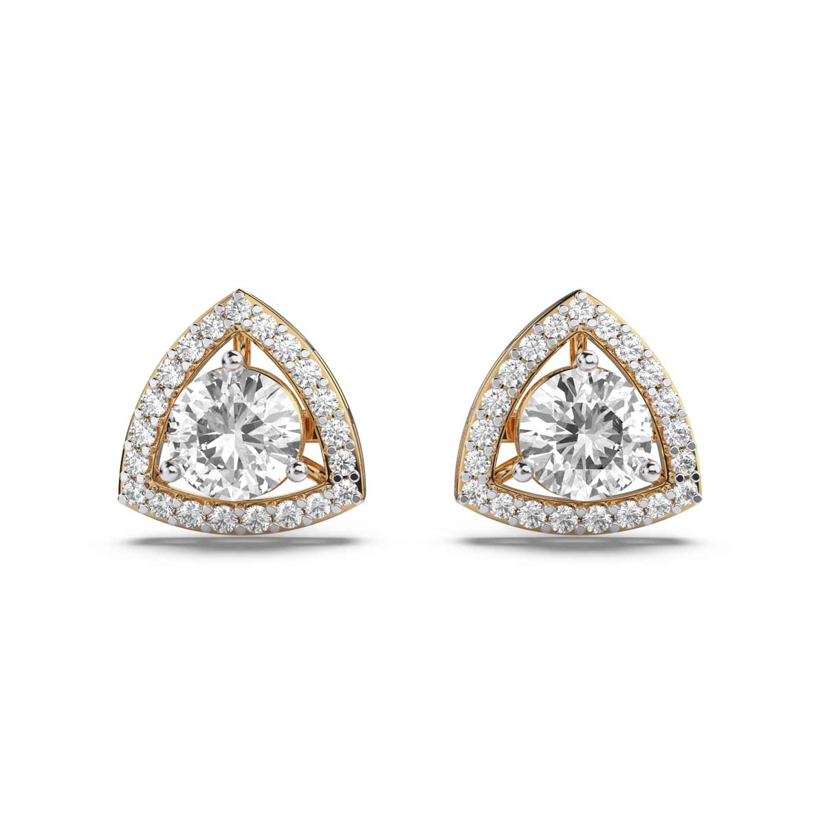 1.2 Carat Solitaire with Prism Halo Studs