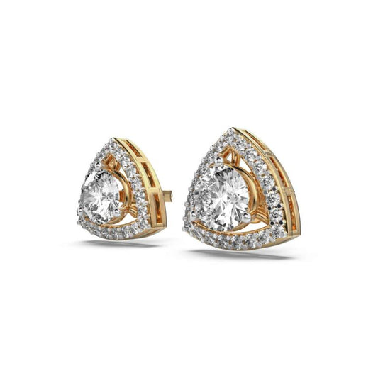 1.2 Carat Solitaire with Prism Halo Studs