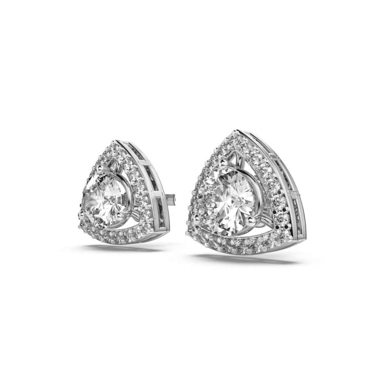 1.2 Carat Solitaire with Prism Halo Studs