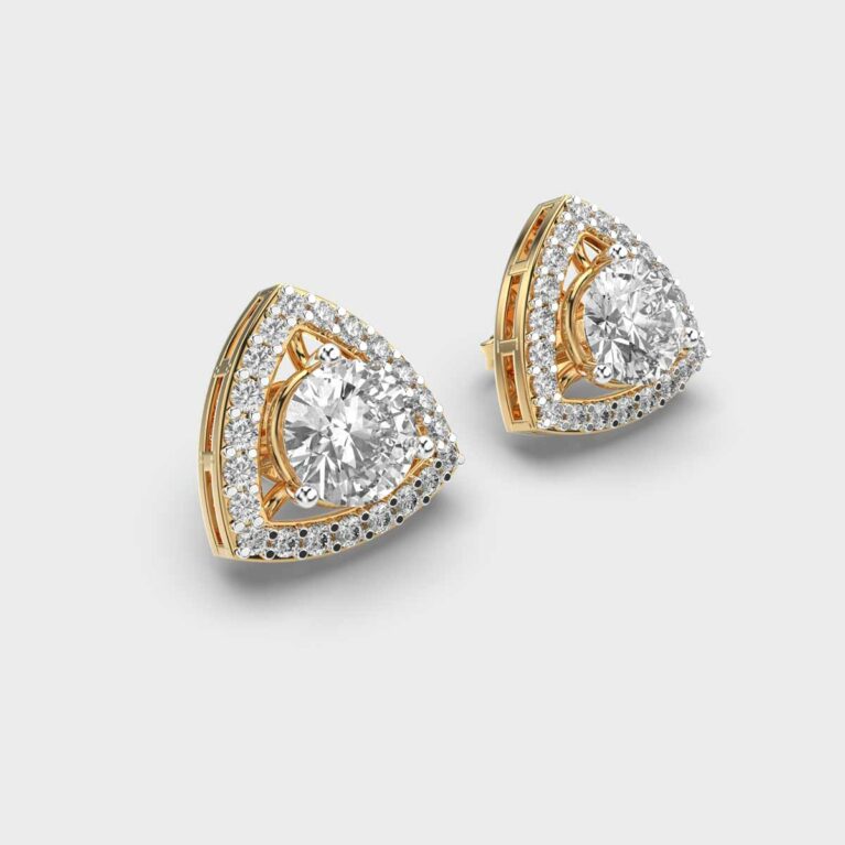 1.2 Carat Solitaire with Prism Halo Studs