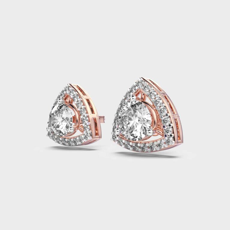 1.2 Carat Solitaire with Prism Halo Studs