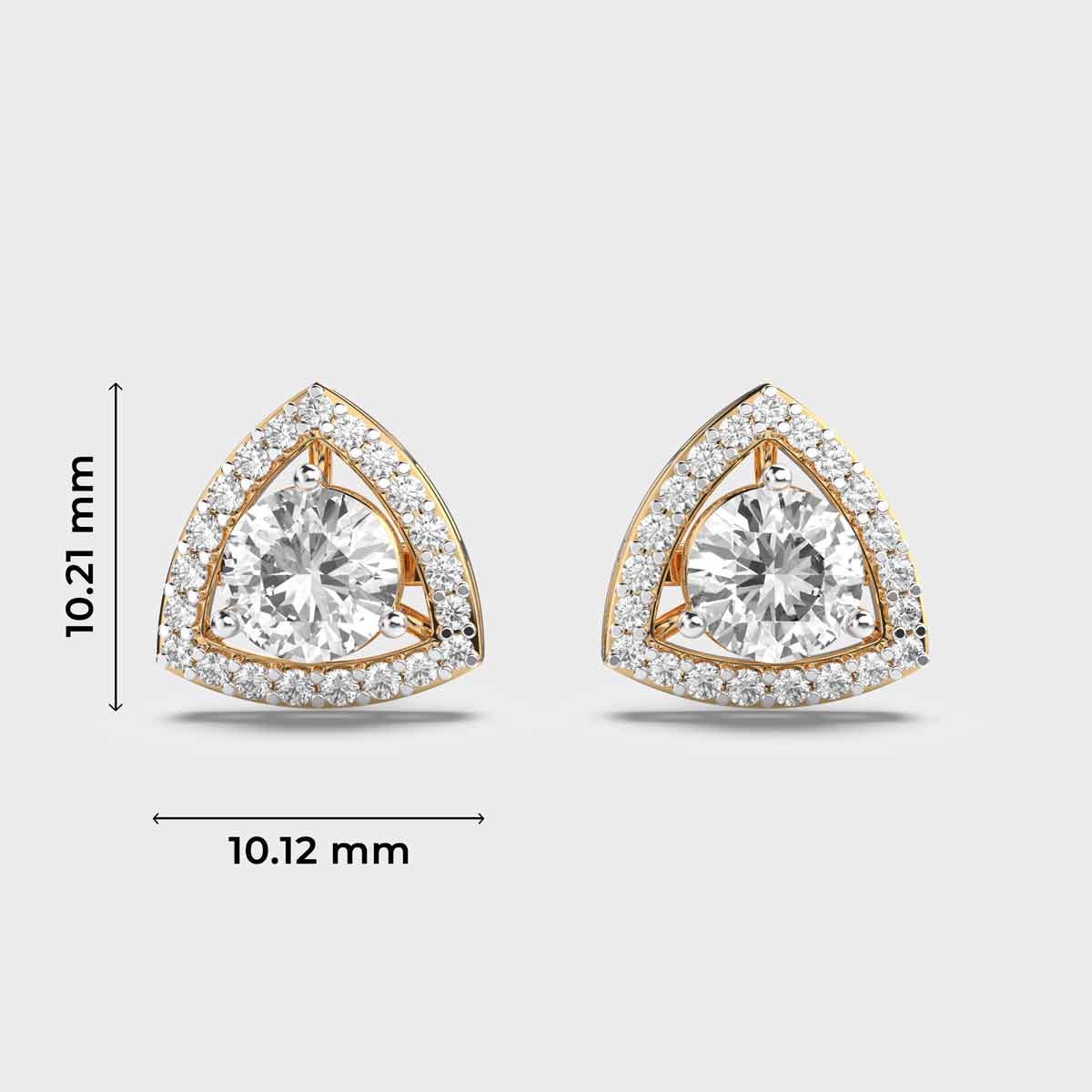 1.2 Carat Solitaire with Prism Halo Studs