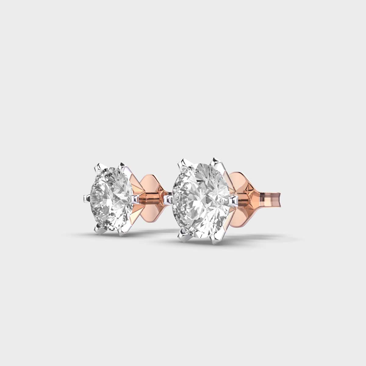 1.5 Carat Round Solitaire Studs