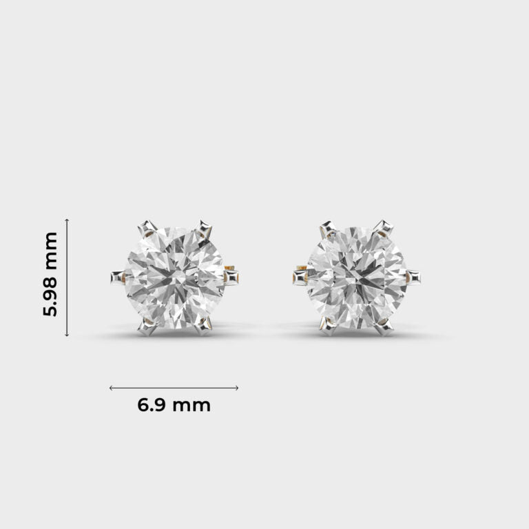 1.5 Carat Round Solitaire Studs