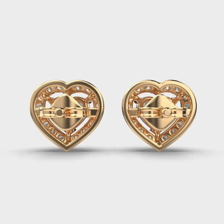 Classic Heart Diamond Studs