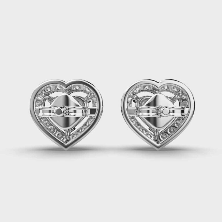 Classic Heart Diamond Studs