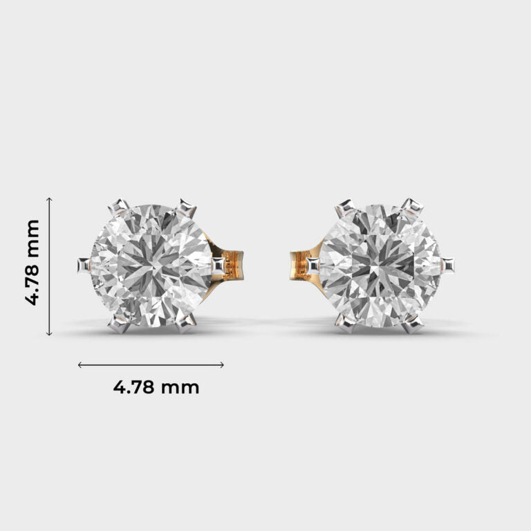 60 Cent Classic Diamond Studs