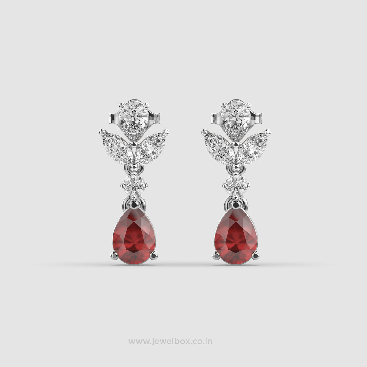 Youthful Ruby and Diamond Danglers