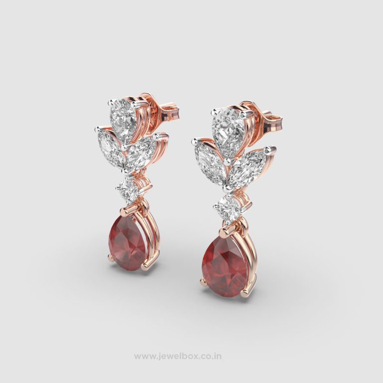 Youthful Ruby and Diamond Danglers