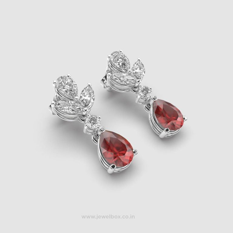 Youthful Ruby and Diamond Danglers
