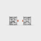 1 Carat Classic Princess Solitaire Studs