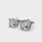 1 Carat Classic Princess Solitaire Studs