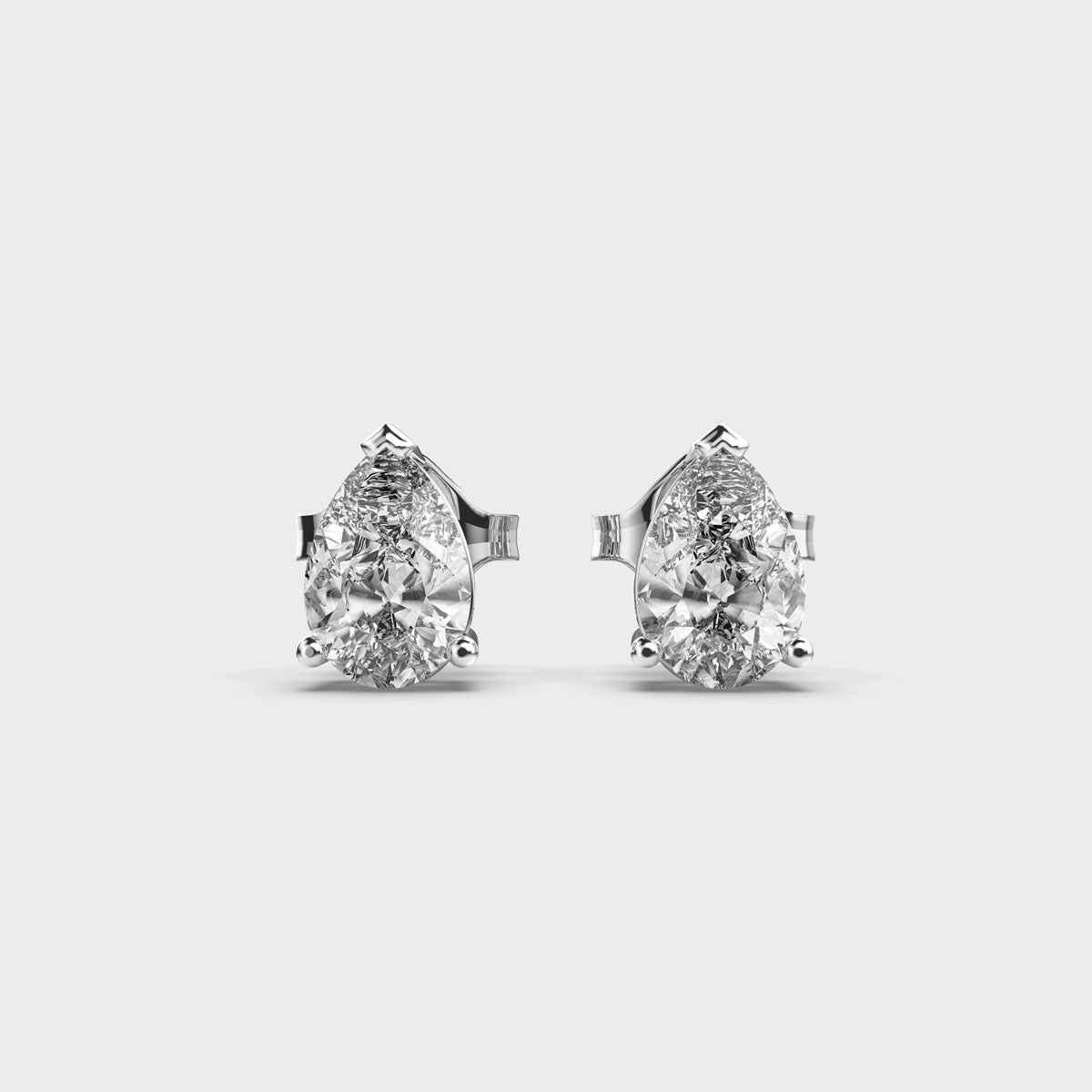 1 Carat Classic Pear Studs