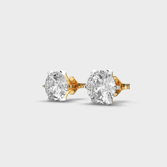 1 Carat Classic Solitaire Studs