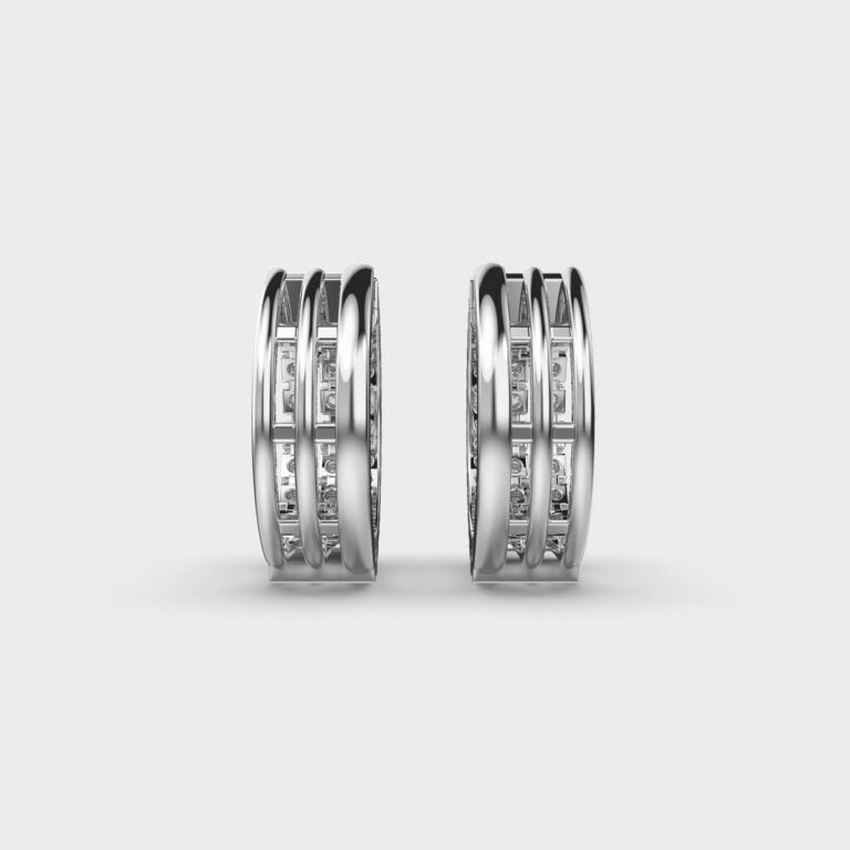 Ever Charming Diamond Hoops