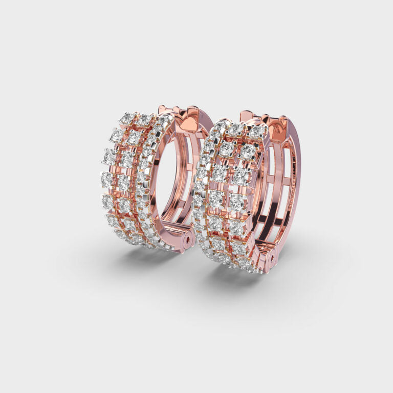 Ever Charming Diamond Hoops