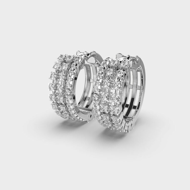 Ever Charming Diamond Hoops