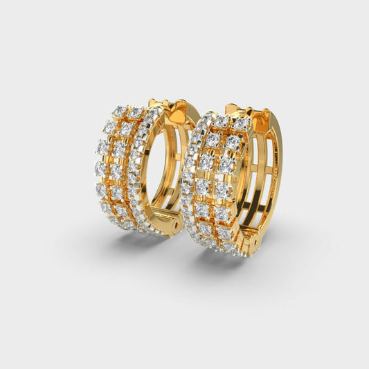 Ever Charming Diamond Hoops