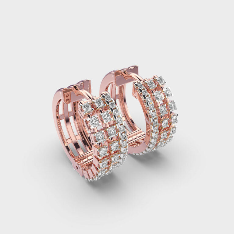 Ever Charming Diamond Hoops
