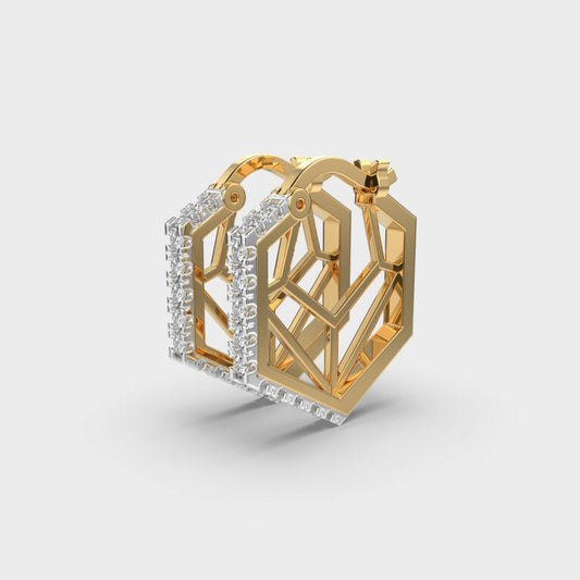 Circle of Life Diamond Hoops