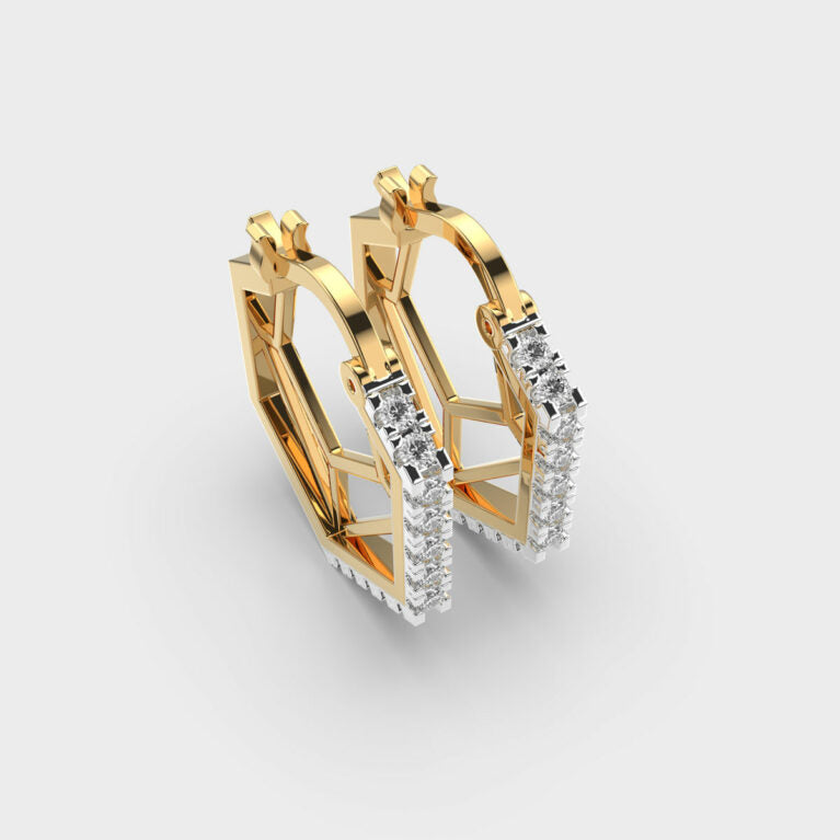 Circle of Life Diamond Hoops