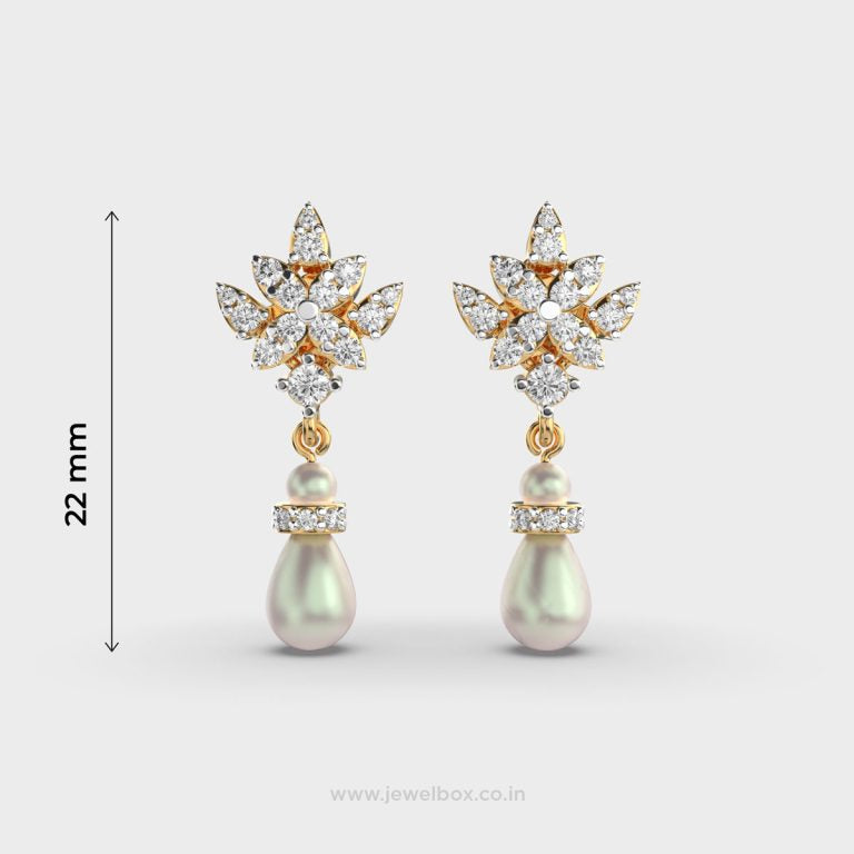 Starry Pearl Drop Earring