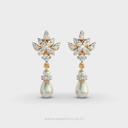 Starry Pearl Drop Earring