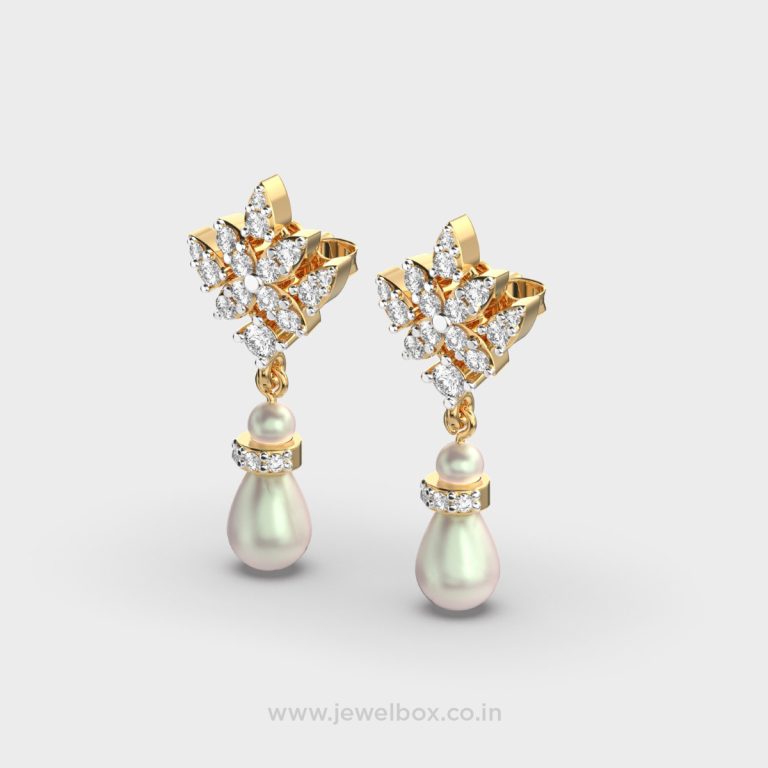 Starry Pearl Drop Earring