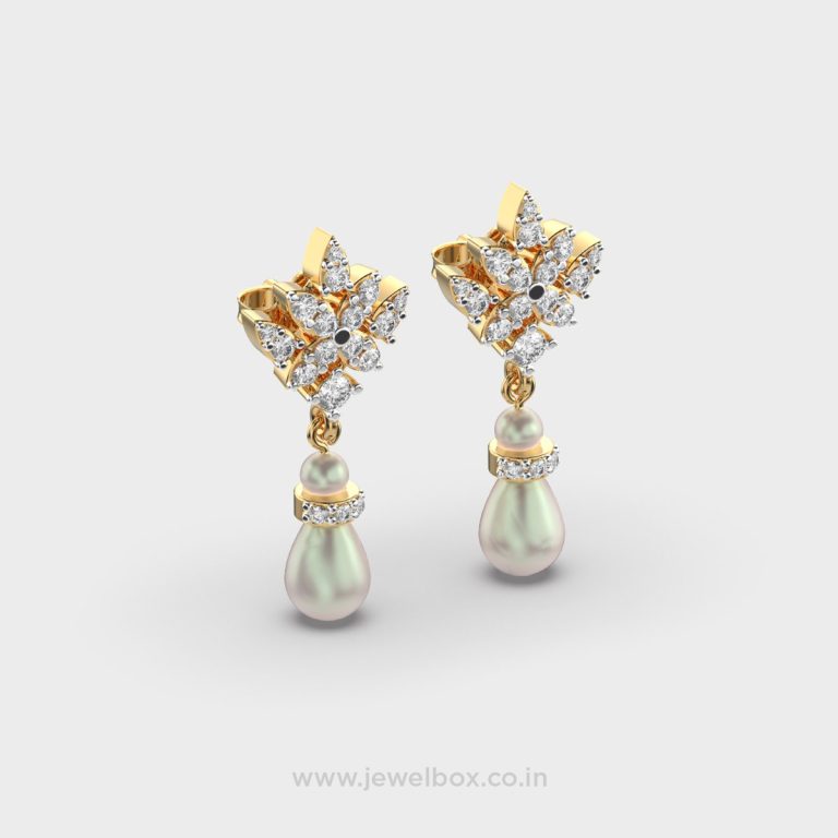 Starry Pearl Drop Earring