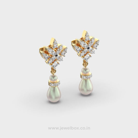Starry Pearl Drop Earring