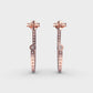 Linear Dangle Diamond Earrings