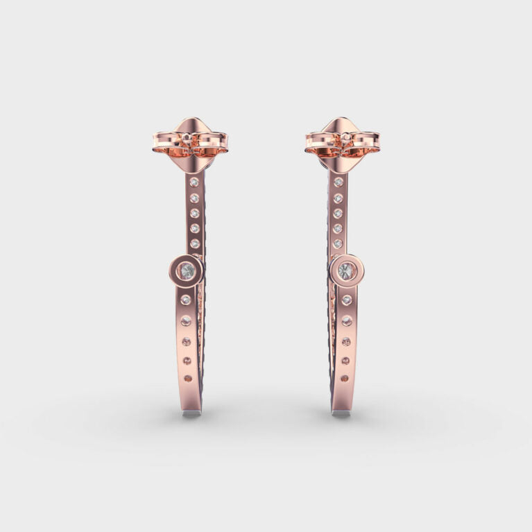Linear Dangle Diamond Earrings