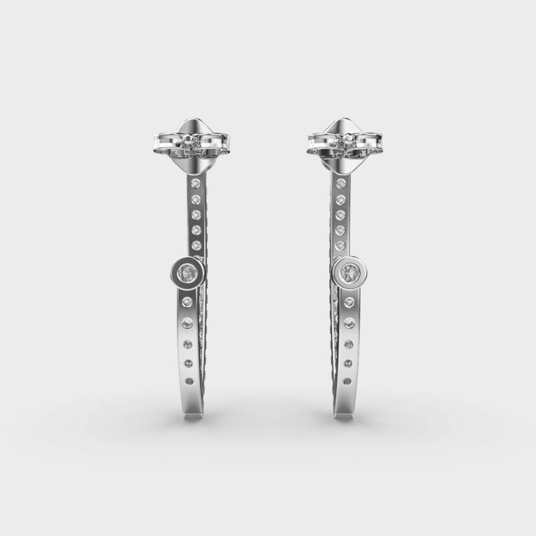 Linear Dangle Diamond Earrings