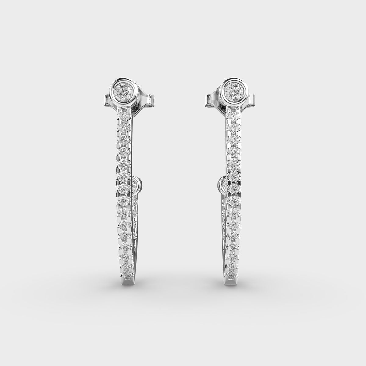 Linear Dangle Diamond Earrings