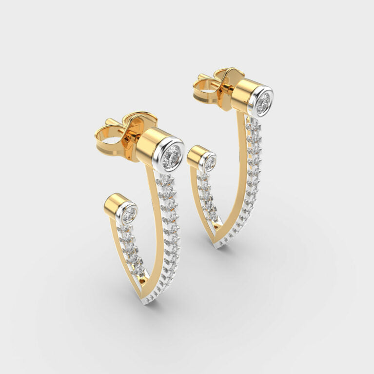 Linear Dangle Diamond Earrings