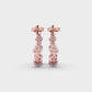 Shimmering Cascade Diamond Hoops